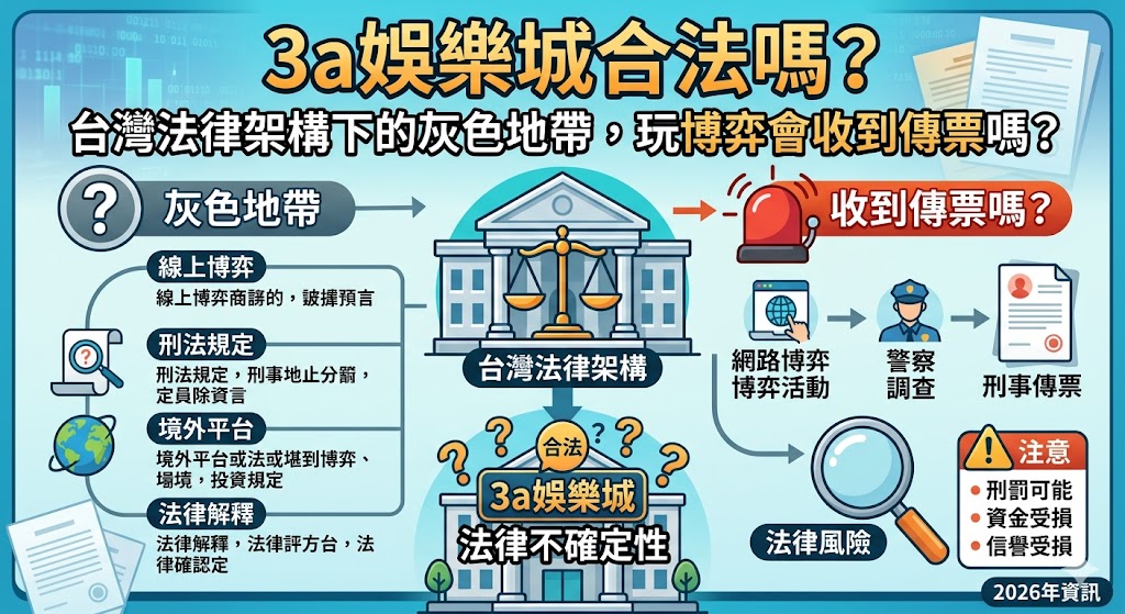 3a娛樂城合法嗎？台灣法律架構下的灰色地帶，玩博弈會收到傳票嗎？
