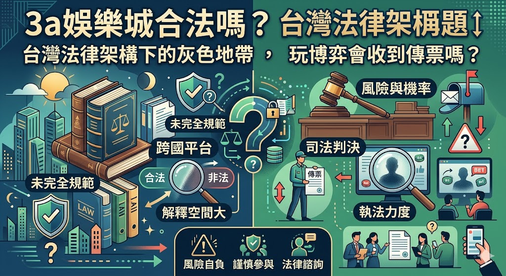 3a娛樂城合法嗎？台灣法律架構下的灰色地帶，玩博弈會收到傳票嗎？